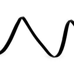 Panglica de catifea latime 3 mm - Negru (45 Metri)