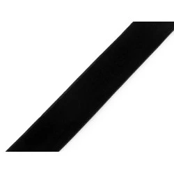 Panglica de catifea latime 25 mm - Negru (1 Metru)