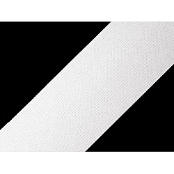 Elastic lat țesut, lățime 50 mm - Alb (25 Metri)