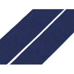 Elastic lat țesut, diverse culori, lățime 20 mm - Albastru închis (25 Metri)