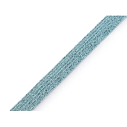 Elastic cu lurex, lățime 9 mm - Bleu nu-mă-uita (15 Metri)