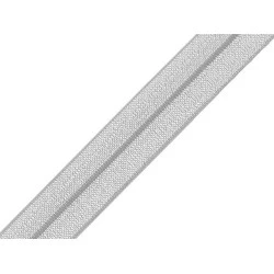 Elastic bias, lățime 18 mm - Gri neutral (25 Metri)