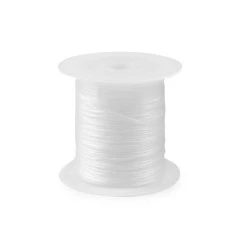 Fir elastic plat, 1 mm - Alb (1 Bucată)