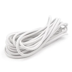 Elastic rotund, ø3 mm, 3 m/buc - Alb (1 Buchet)
