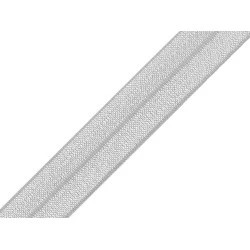 Elastic bias, lățime 16 mm - Gri neutral (25 Metri)