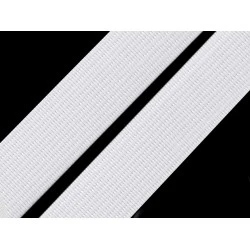 Elastic lat țesut, lățime 15 mm - Alb (50 Metri)