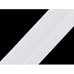 Elastic lat țesut, lățime 50 mm - Alb (25 Metri)