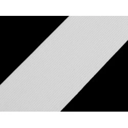 Elastic lat țesut, diverse culori, lățime 50 mm - Alb (25 Metri)