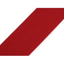 Elastic lat țesut, diverse culori, lățime 50 mm - Roșu (25 Metri)