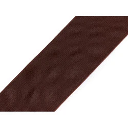 Elastic lat țesut, diverse culori, lățime 50 mm - Maro închis (25 Metri)