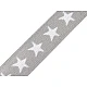 Elastic lat țesut, model steluțe, lățime 20 mm - Gri deschis (1 Metru)
