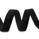 Elastic catifelat, lățime 16 mm - Negru (1 Metru)