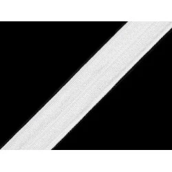 Elastic bias, lățime 20 mm - Alb (25 Metri)