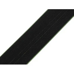 Elastic lat catifelat, lățime 40 mm - Negru (1 Metru)