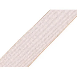 Elastic lat catifelat, lățime 40 mm - Alb (1 Metru)