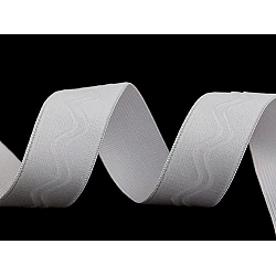 Elastic decorativ cu bandă siliconică, lățime 30 mm - Alb lăptos (1 Metru)