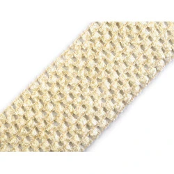 Bandă elastica croșetată tutu, lățime 7 cm - Galben vanilie (1 Metru)