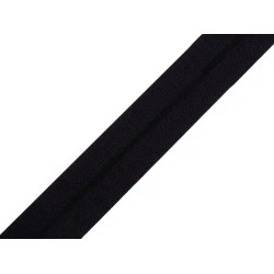 Elastic bias, lățime 20 mm - Negru (1 Metru)