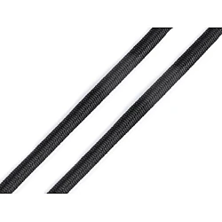 Elastic rotund, ø4 mm - Negru (1 Metru)