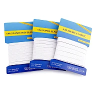 Elastic simplu confecții, lățime 6; 8; 13 mm - set - Alb (1 Set)