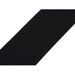 Elastic lat gros, lățime 50 mm - Negru (10 Metri)