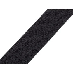 Elastic lat țesut moale, lățime 35 mm - Negru (1 Metru)