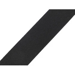 Elastic lat țesut moale, lățime 30 mm - Negru (1 Metru)