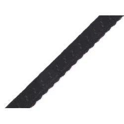 Banda elastica decorativa latime de 10 mm - Negru (18 Metri)