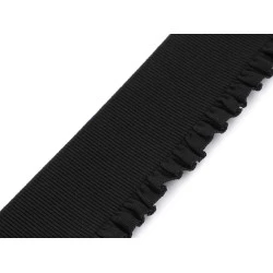 Banda elastica cu volanase latime 53 mm - Negru (1 Metru)