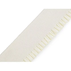Banda elastica cu volanase latime 53 mm - Crem deschis (1 Metru)
