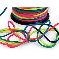 Snur elastic rotund curcubeu ø3 mm moale - Multicolor (1 Metru)