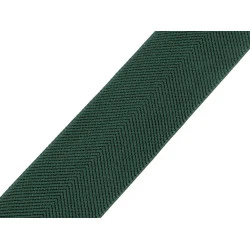 Elastic cu model twill pentru curele si bretele, latime 40 mm - Verde închis (1 Metru)