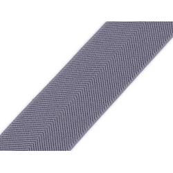 Elastic cu model twill pentru curele si bretele, latime 40 mm - Gri deschis (1 Metru)