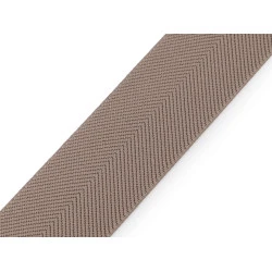 Elastic cu model twill pentru curele si bretele, latime 40 mm - Bej (1 Metru)