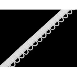 Elastic cu ochrti latime 13 mm - Alb (90 Metri)