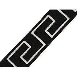 Banda elastica moale, 40 mm - Negru (1 Metru)