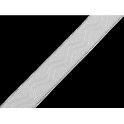 Banda elastica cu silicon 20 mm - Alb (1 Metru)