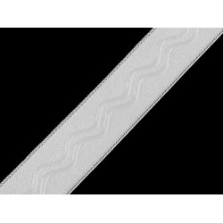 Banda elastica cu silicon 25 mm - Alb (1 Metru)