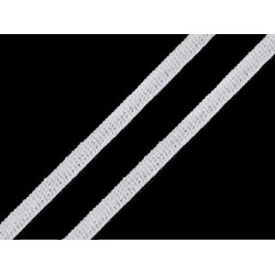 Banda / snur din bumbac latime 6 mm - Alb (30 Metri)