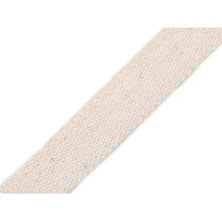 Chingă bumbac, lățime 25 mm - Ecru (5 Metri)