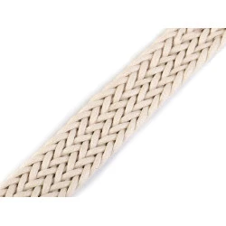 Chingă împletită, lățime 25 mm - Ecru deschis (1 Metru)
