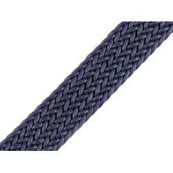 Chingă împletită, lățime 32 mm - Albastru închis (1 Metru)
