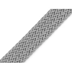 Chingă împletită, lățime 32 mm - Gri neutral (1 Metru)
