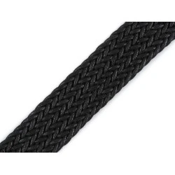 Chingă împletită, lățime 32 mm - Negru (1 Metru)
