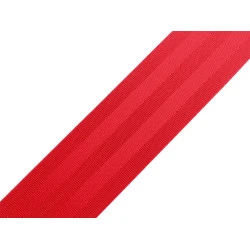 Chingă neteda dublă față, lățime 50 mm - Roșu (1 Metru)