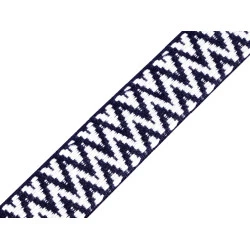 Chingă poliester, față dublă, lățime 38 mm - Albastru închis (1 Metru)