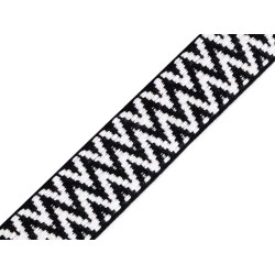 Chingă poliester, față dublă, lățime 38 mm - Negru (1 Metru)