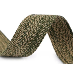 Chingă față dublă, lățime 39 mm - Verde (1 Metru)