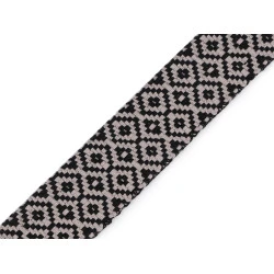 Chingă două fețe 38 mm - Negru (1 Metru)