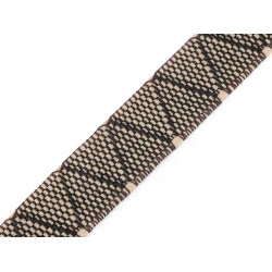 Chingă cu două fețe 30 mm - Negru (1 Metru)